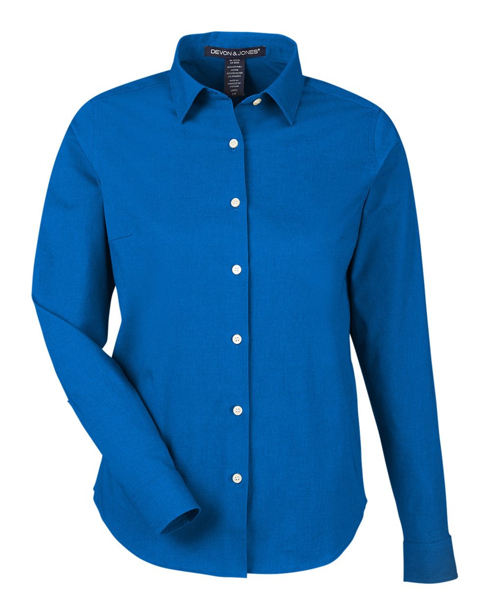 Devon & Jones Women's CrownLux Performance® Spencer Poplin Dress Shirt - DG505W French Blue Melange