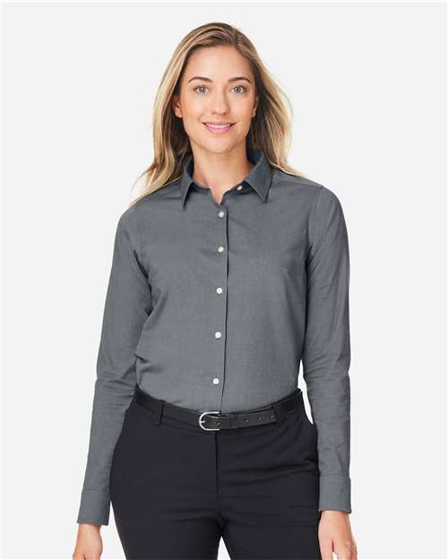 Devon & Jones Women's CrownLux Performance® Spencer Poplin Dress Shirt - DG505W Graphite Melange
