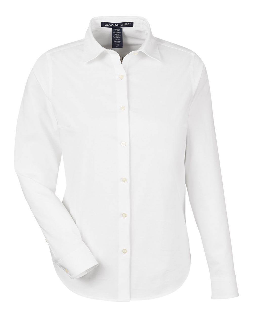 Devon & Jones Women's CrownLux Performance® Spencer Poplin Dress Shirt - DG505W White