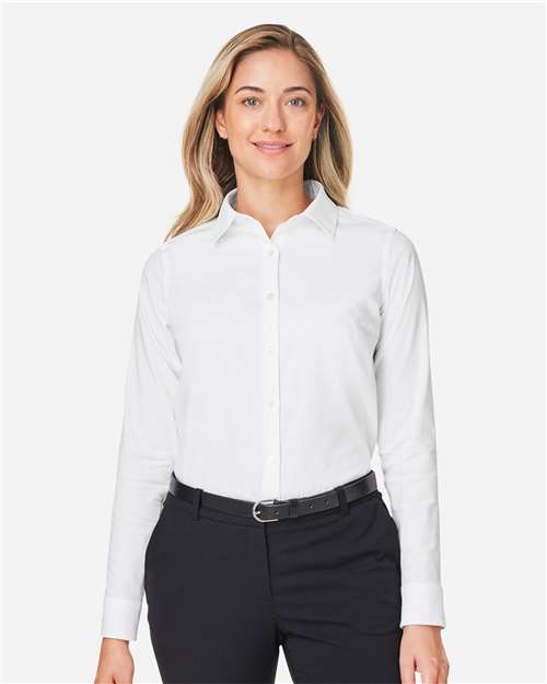 Devon & Jones Women's CrownLux Performance® Spencer Poplin Dress Shirt - DG505W White