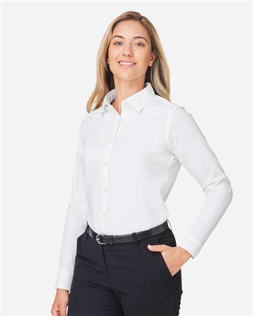 Devon & Jones Women's CrownLux Performance® Spencer Poplin Dress Shirt - DG505W White