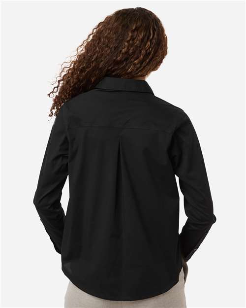 Devon & Jones Women's CrownLux Performance® Spencer Poplin Dress Shirt - DG505W Black