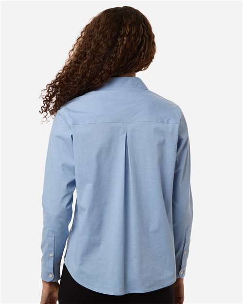 Devon & Jones Women's CrownLux Performance® Spencer Poplin Dress Shirt - DG505W Light Blue Melange