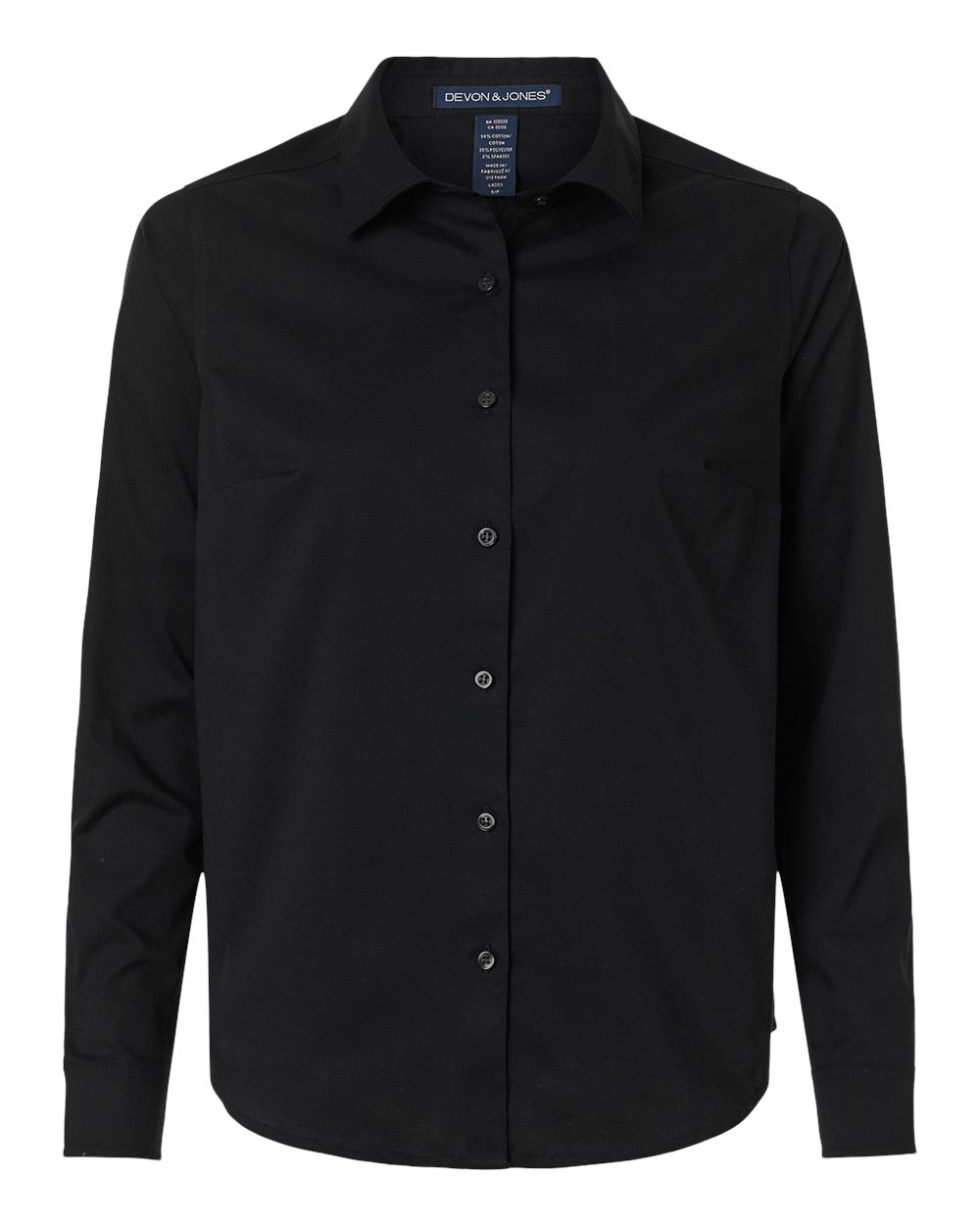 Devon & Jones Women's CrownLux Performance® Spencer Poplin Dress Shirt - DG505W Black