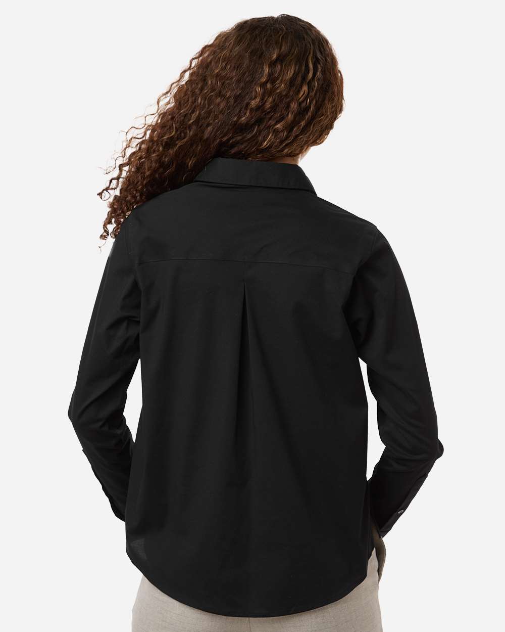 Devon & Jones Women's CrownLux Performance® Spencer Poplin Dress Shirt - DG505W Black