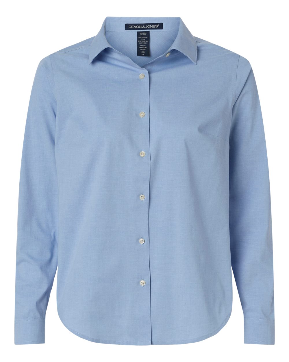Devon & Jones Women's CrownLux Performance® Spencer Poplin Dress Shirt - DG505W Light Blue Melange