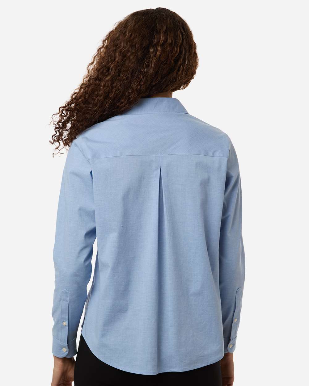 Devon & Jones Women's CrownLux Performance® Spencer Poplin Dress Shirt - DG505W Light Blue Melange