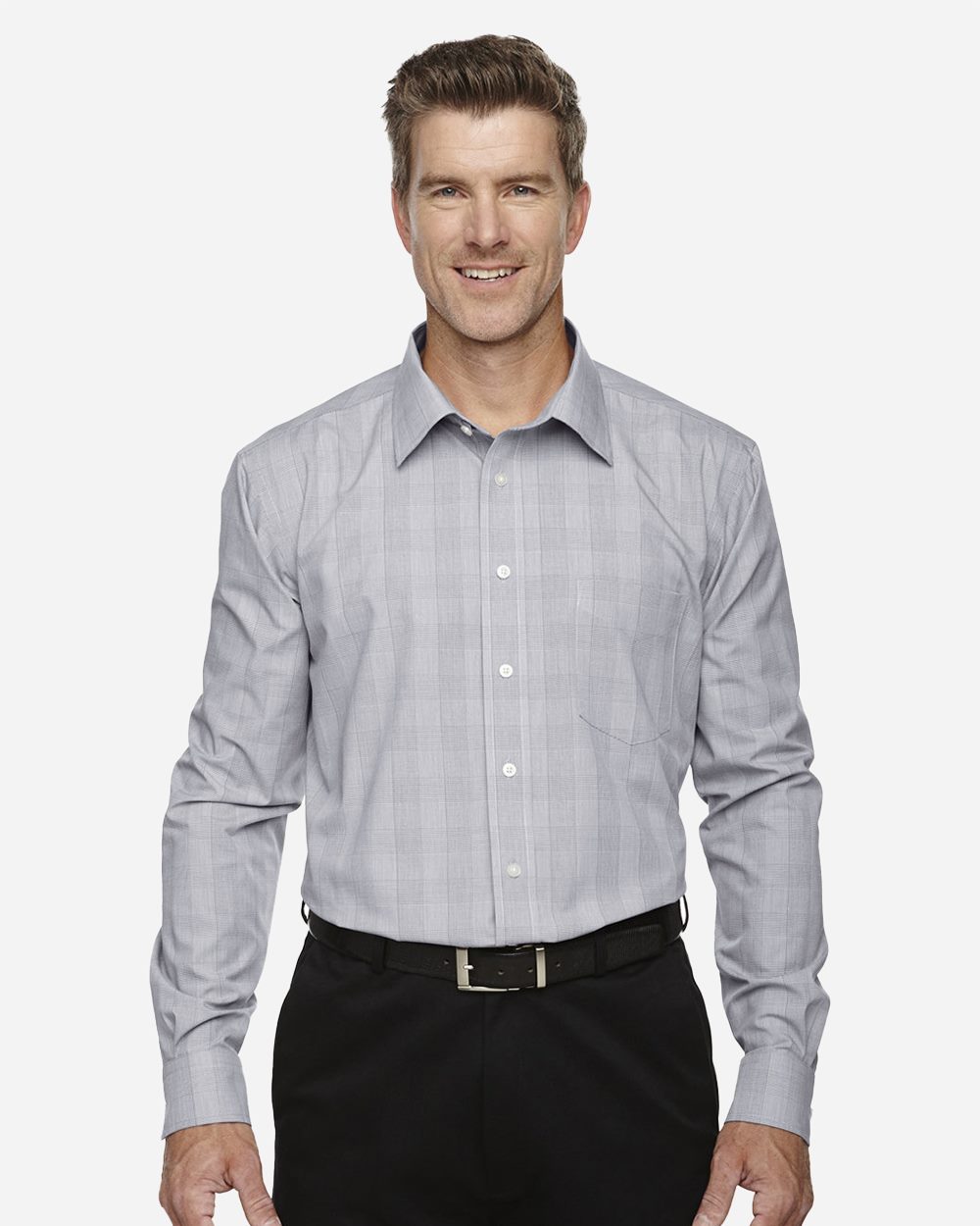 Core365 Men's Crown Collection® Glen Plaid Woven Dress Shirt - DG520