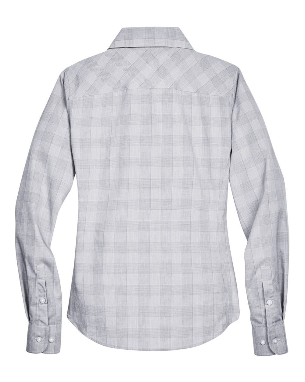 Devon & Jones Women's Crown Collection® Glen Plaid Woven Dress Shirt - DG520W White- Graphite- Light Grey