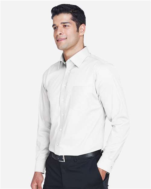 Devon & Jones Men's Crown Collection® Solid Stretch Twill Woven Dress Shirt - DG530 White