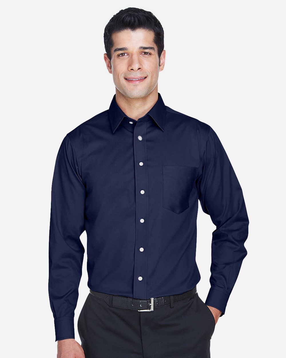 Devon & Jones Men's Crown Collection® Solid Stretch Twill Woven Dress Shirt - DG530