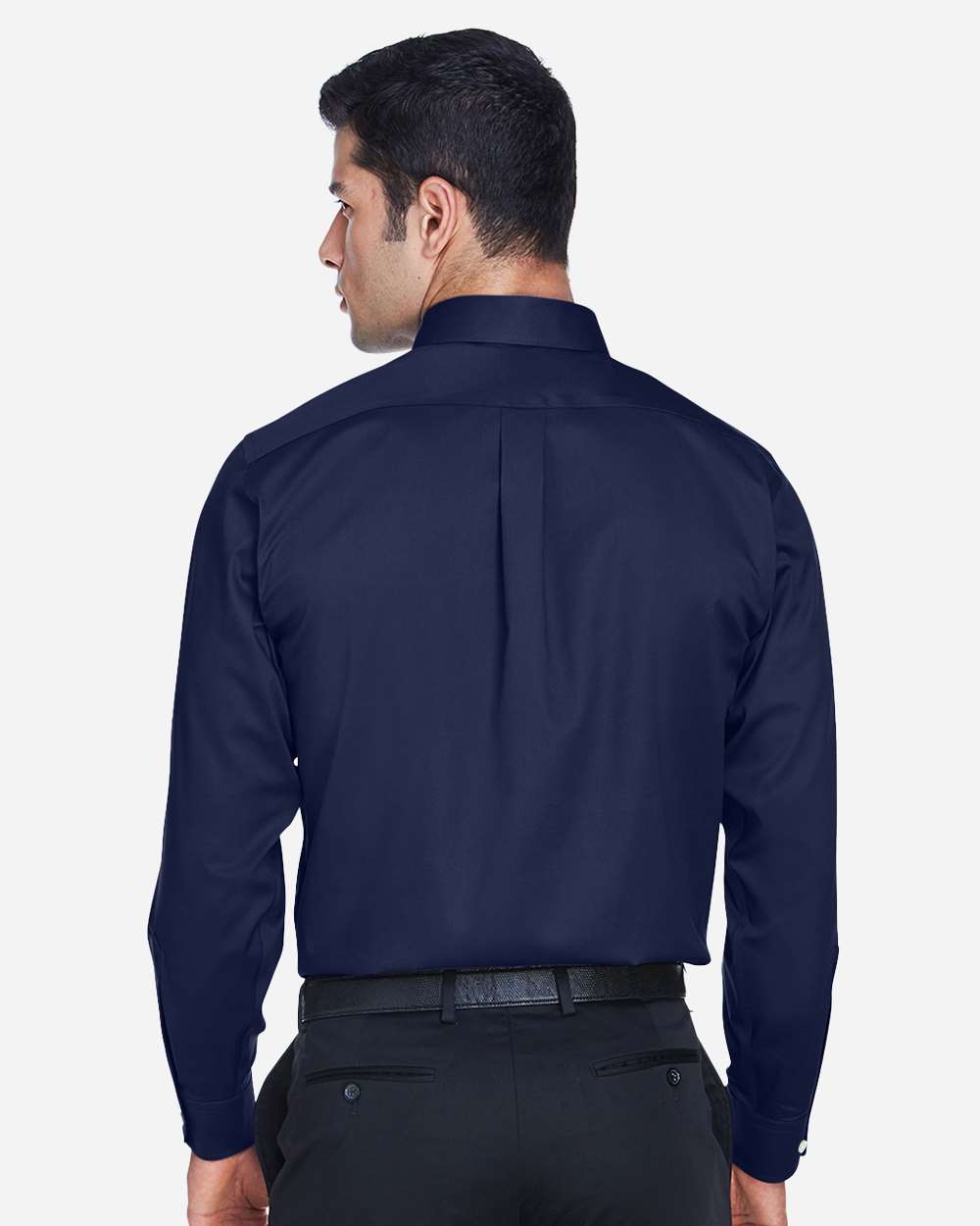 Devon & Jones Men's Crown Collection® Solid Stretch Twill Woven Dress Shirt - DG530 Navy