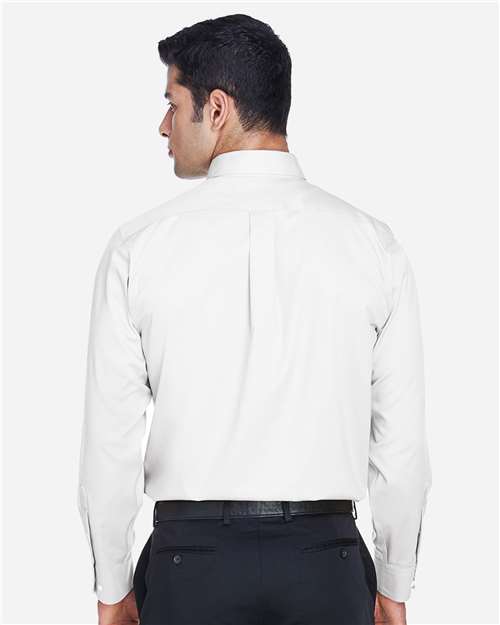 Devon & Jones Men's Tall Crown Collection® Solid Stretch Twill Woven Dress Shirt - DG530T White