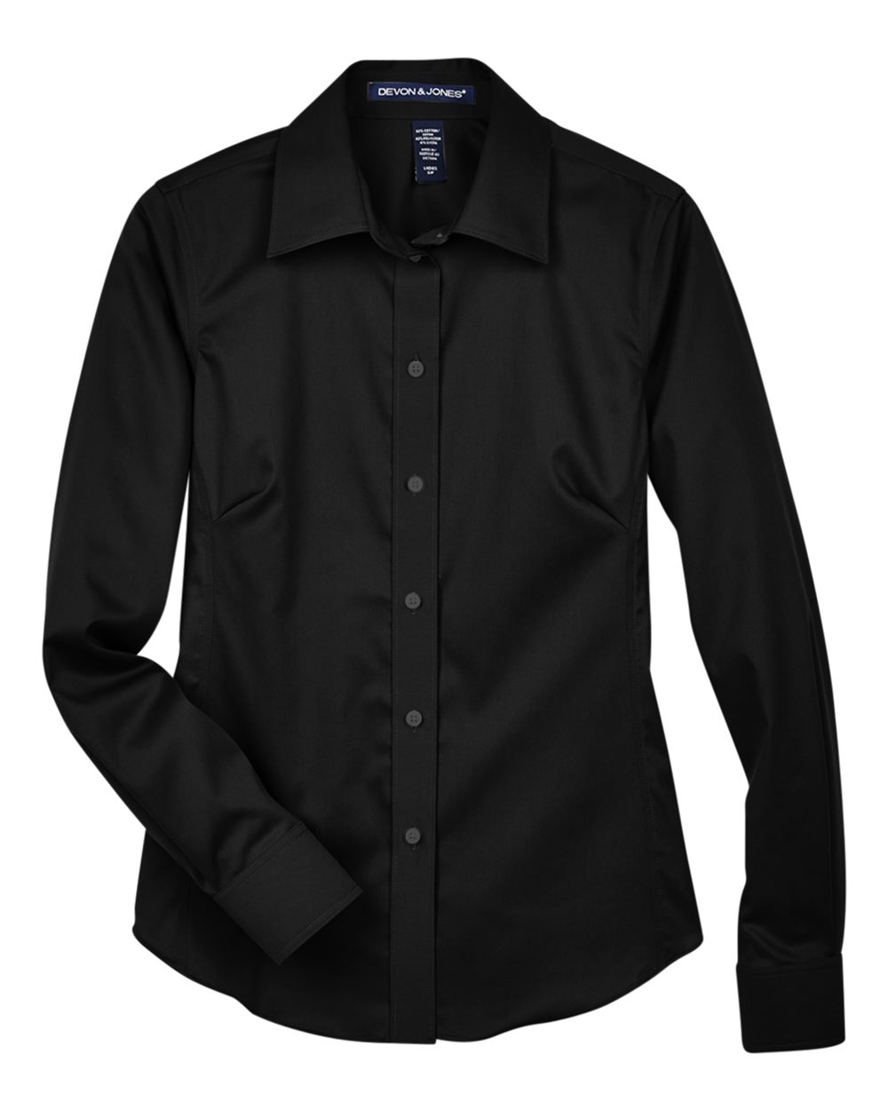 Devon & Jones Women's Crown Collection® Solid Stretch Twill Woven Dress Shirt - DG530W Black