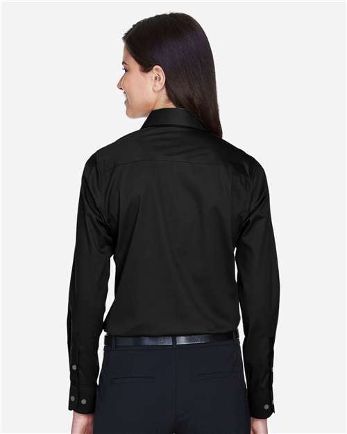 Devon & Jones Women's Crown Collection® Solid Stretch Twill Woven Dress Shirt - DG530W Black