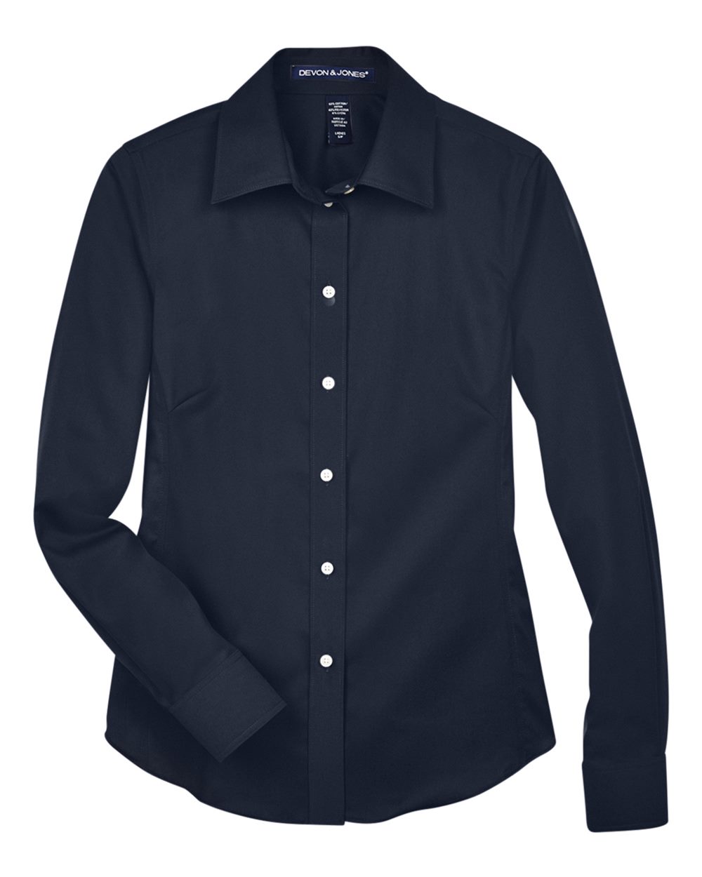 Devon & Jones Women's Crown Collection® Solid Stretch Twill Woven Dress Shirt - DG530W Navy
