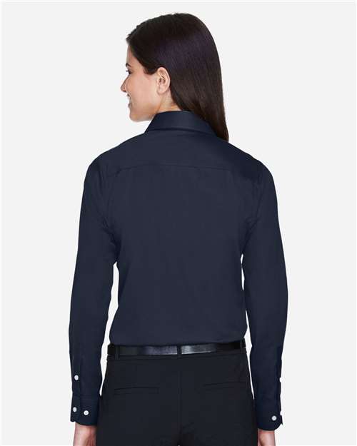 Devon & Jones Women's Crown Collection® Solid Stretch Twill Woven Dress Shirt - DG530W Navy