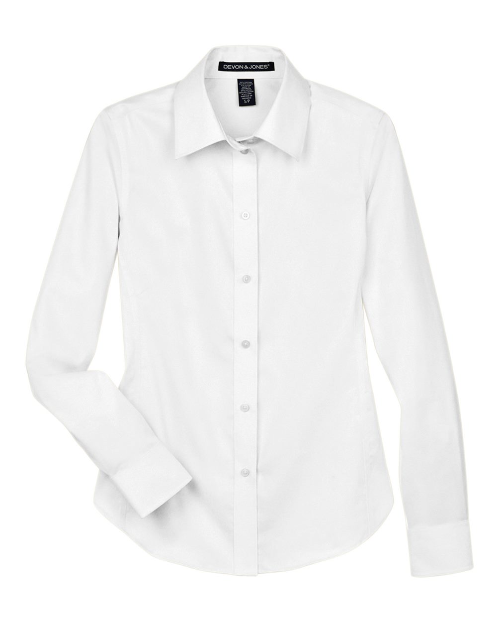 Devon & Jones Women's Crown Collection® Solid Stretch Twill Woven Dress Shirt - DG530W White