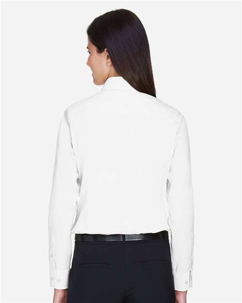 Devon & Jones Women's Crown Collection® Solid Stretch Twill Woven Dress Shirt - DG530W White