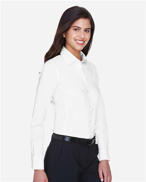 Devon & Jones Women's Crown Collection® Solid Stretch Twill Woven Dress Shirt - DG530W White