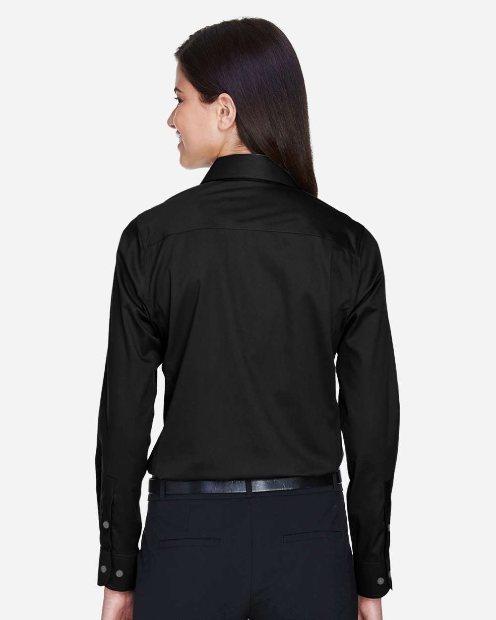 Devon & Jones Women's Crown Collection® Solid Stretch Twill Woven Dress Shirt - DG530W Black