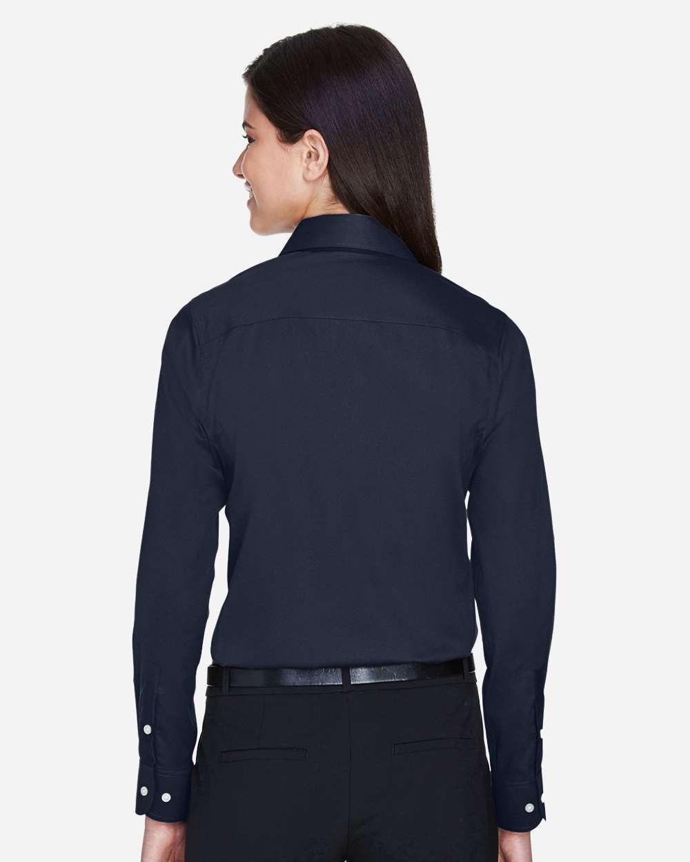 Devon & Jones Women's Crown Collection® Solid Stretch Twill Woven Dress Shirt - DG530W Navy