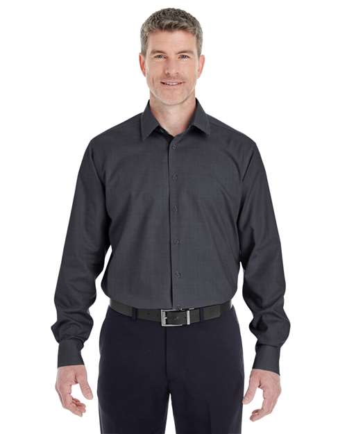 Devon & Jones Men's Crown Collection® Royal Dobby Dress Shirt - DG532 Black