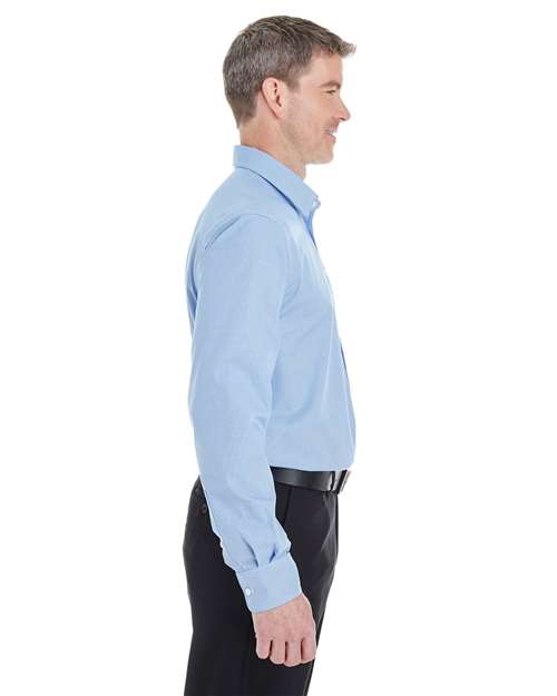 Devon & Jones Men's Crown Collection® Royal Dobby Dress Shirt - DG532 French Blue