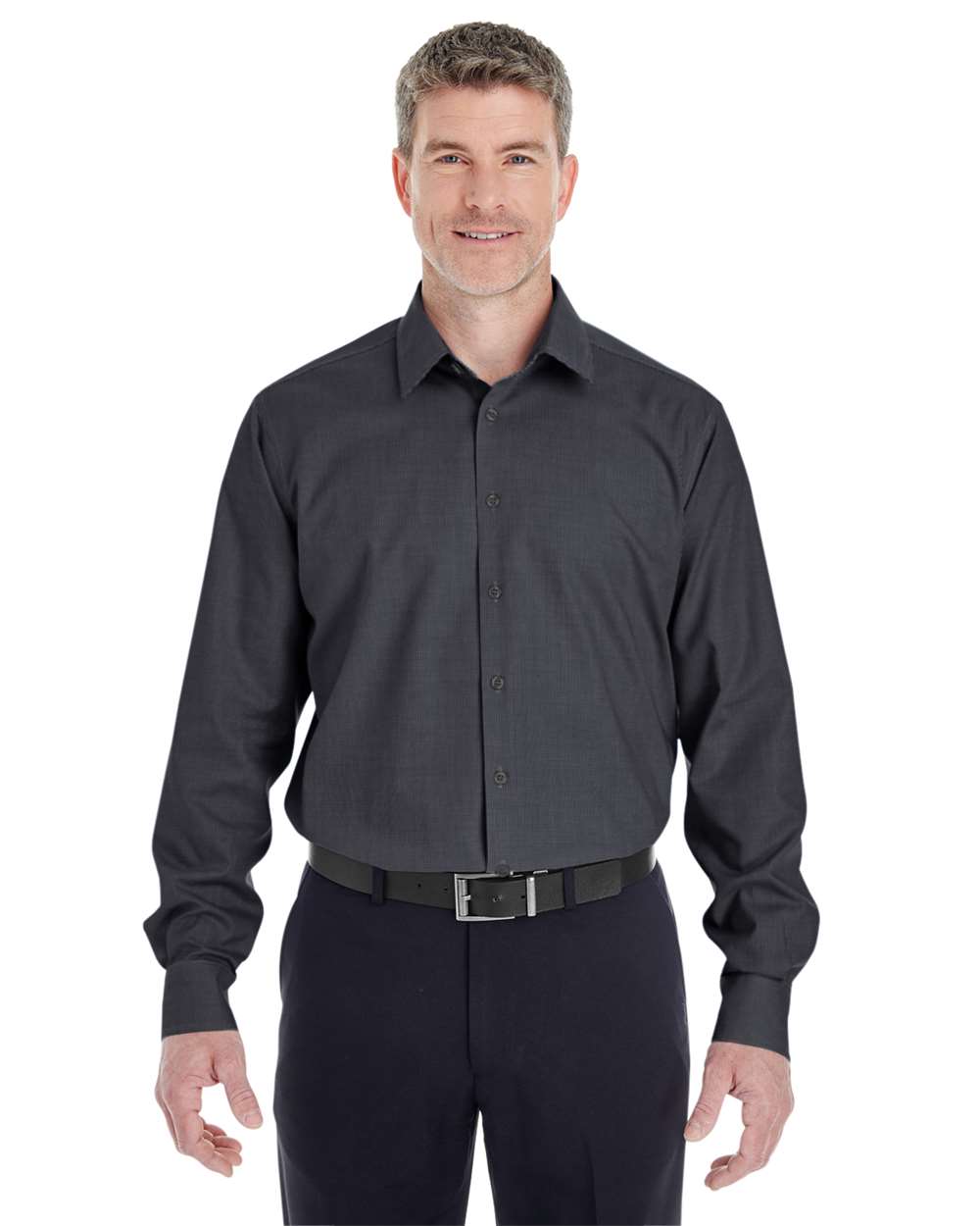 Devon & Jones Men's Crown Collection® Royal Dobby Dress Shirt - DG532 Black