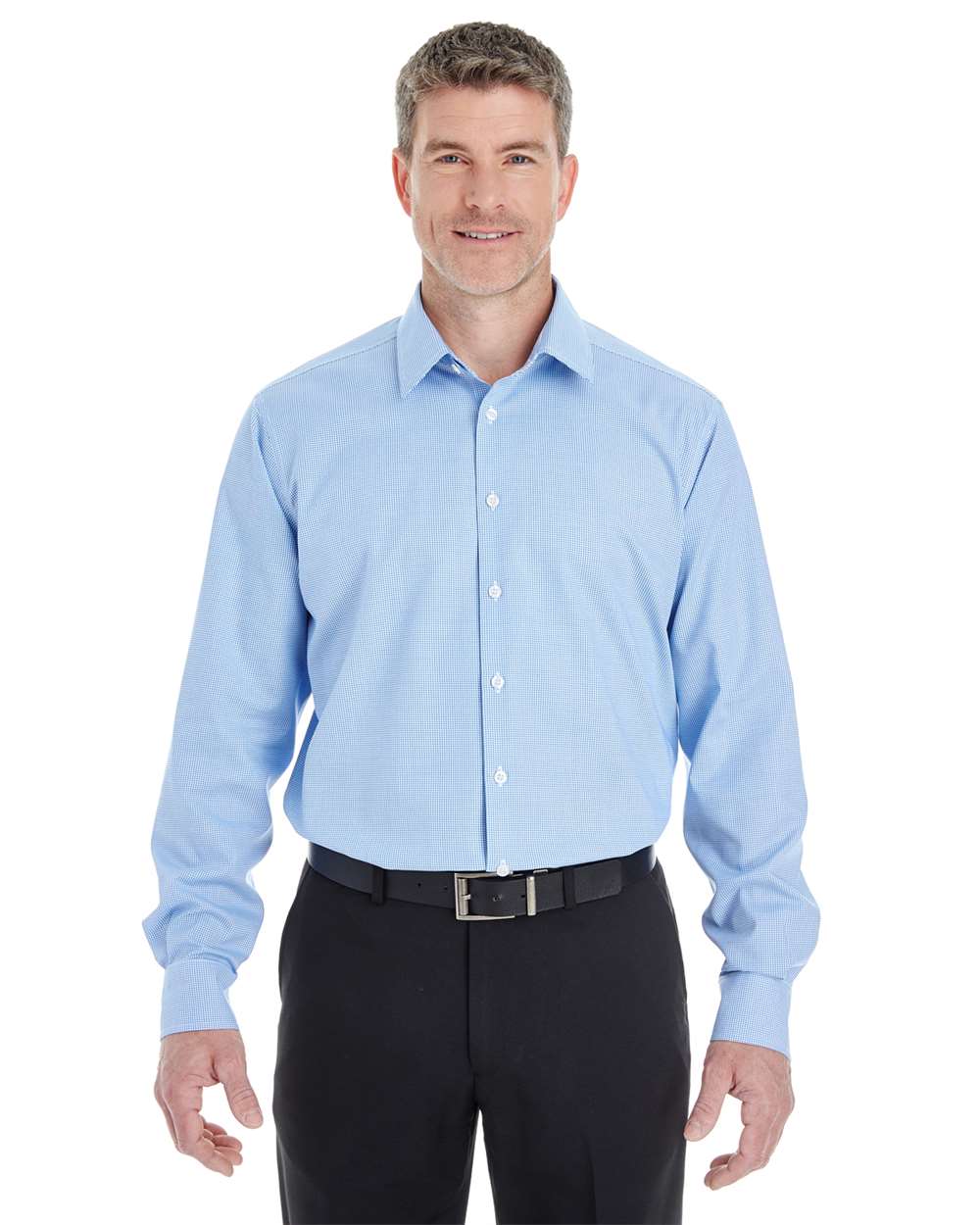 Devon & Jones Men's Crown Collection® Royal Dobby Dress Shirt - DG532 French Blue