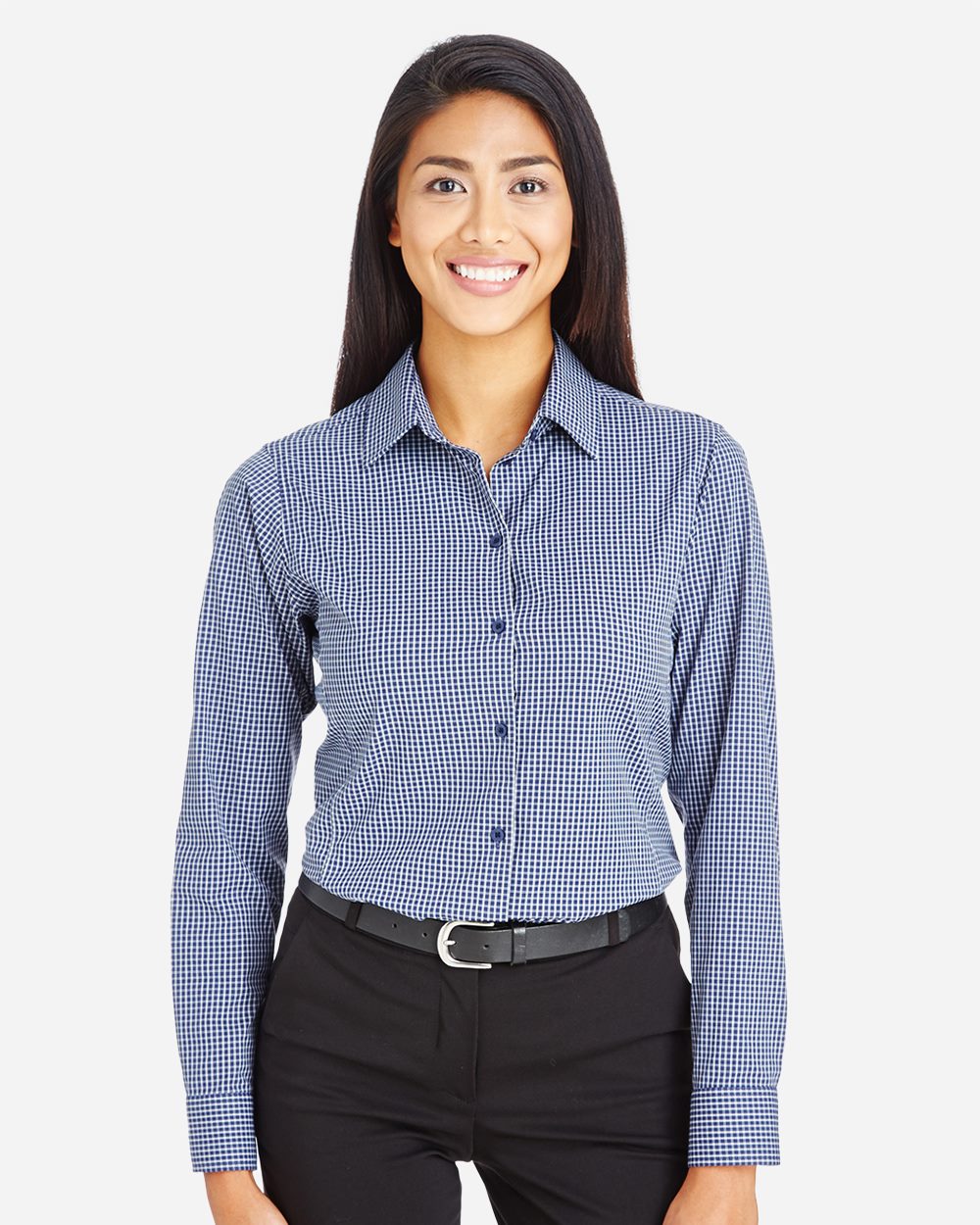 Devon & Jones Women's CrownLux Performance® Tonal Mini Check Woven Dress Shirt - DG535W