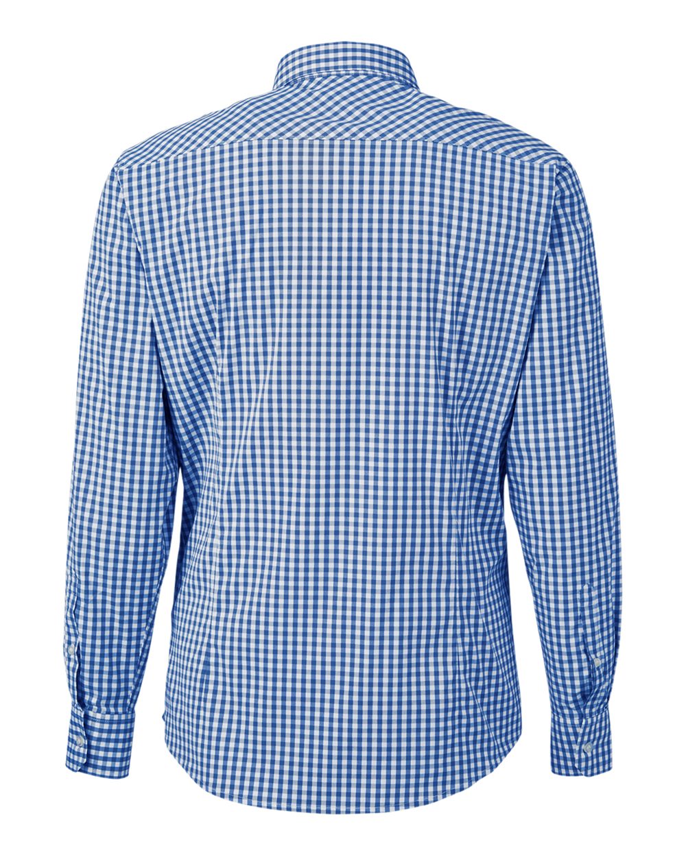 Devon & Jones Men's CrownLux Performance® Gingham Dress Shirt - DG536 French Blue- White