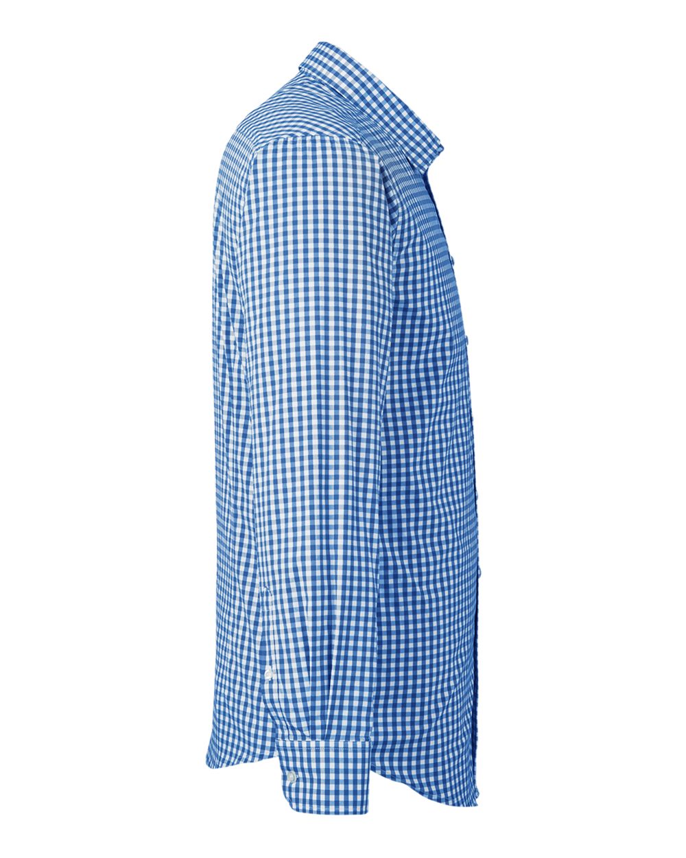 Devon & Jones Men's CrownLux Performance® Gingham Dress Shirt - DG536 French Blue- White
