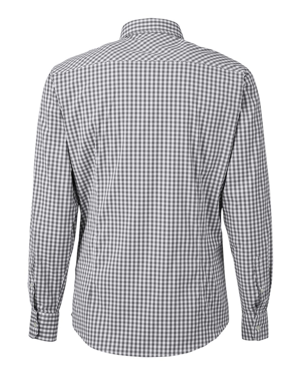 Devon & Jones Men's CrownLux Performance® Gingham Dress Shirt - DG536 Graphite- White