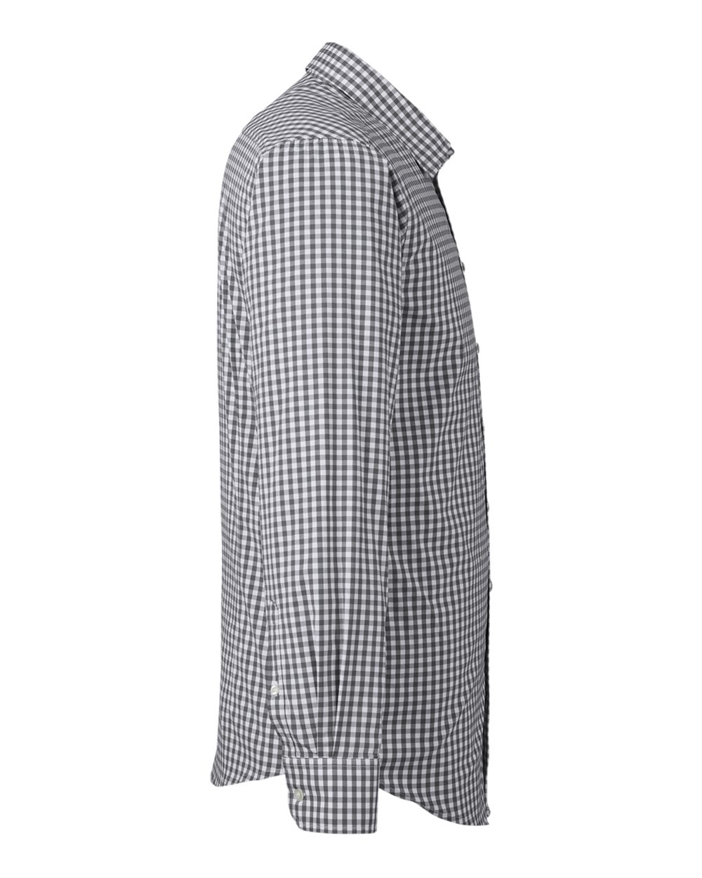 Devon & Jones Men's CrownLux Performance® Gingham Dress Shirt - DG536 Graphite- White