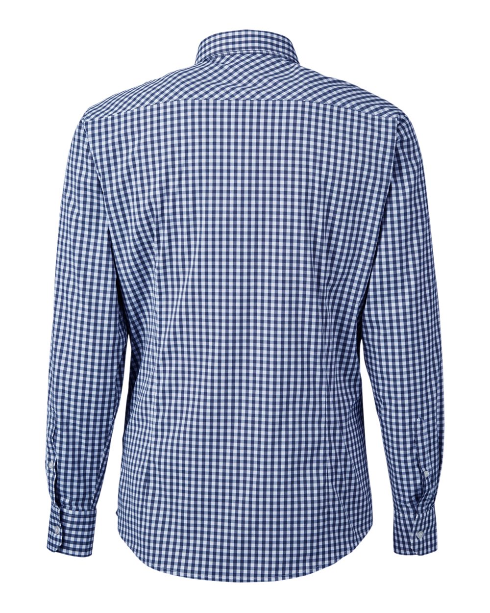 Devon & Jones Men's CrownLux Performance® Gingham Dress Shirt - DG536 Navy- White