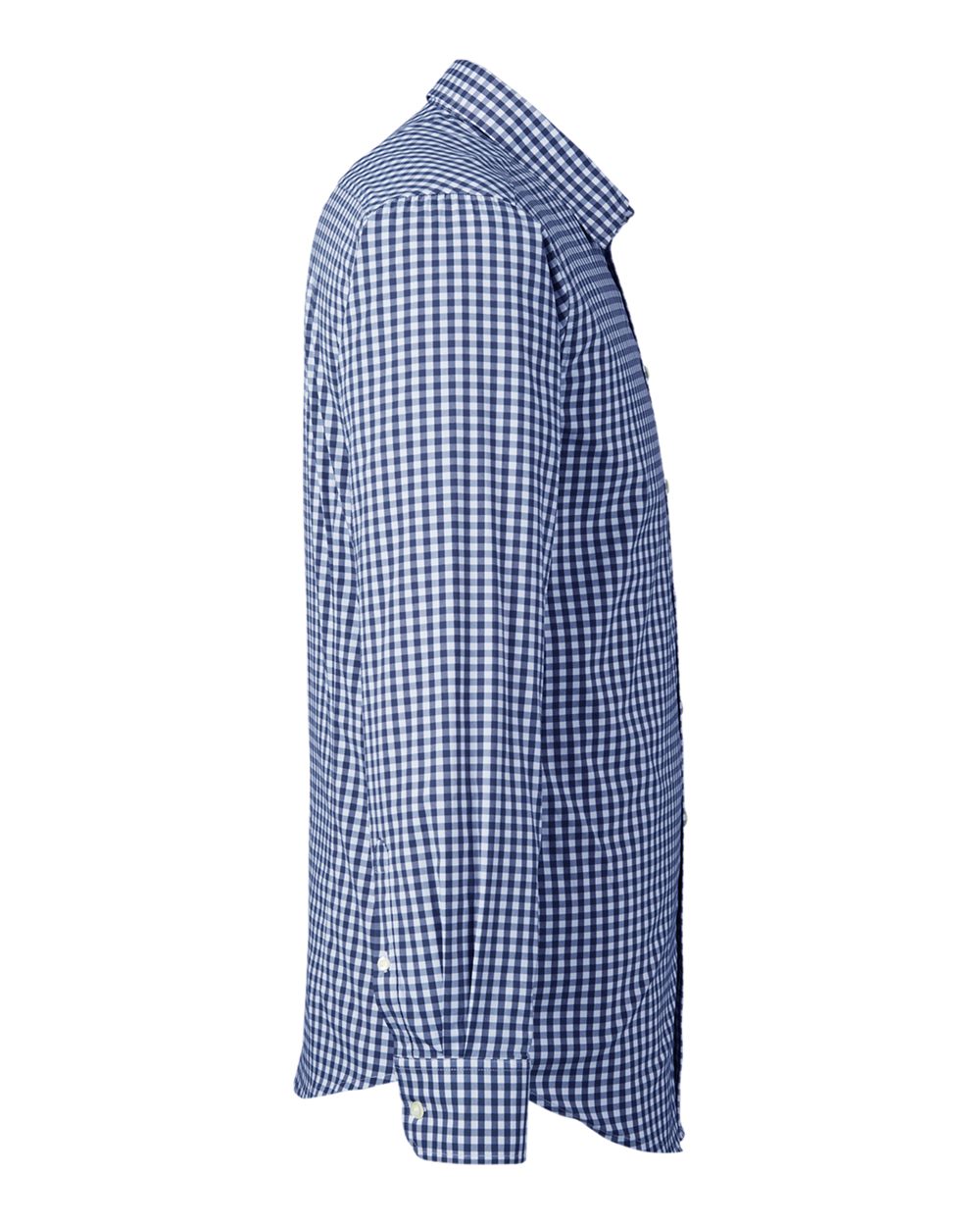 Devon & Jones Men's CrownLux Performance® Gingham Dress Shirt - DG536 Navy- White
