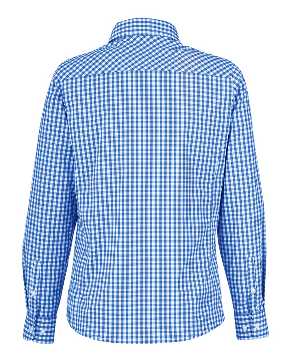 Devon & Jones Women's CrownLux Performance® Gingham Dress Shirt - DG536W French Blue- White