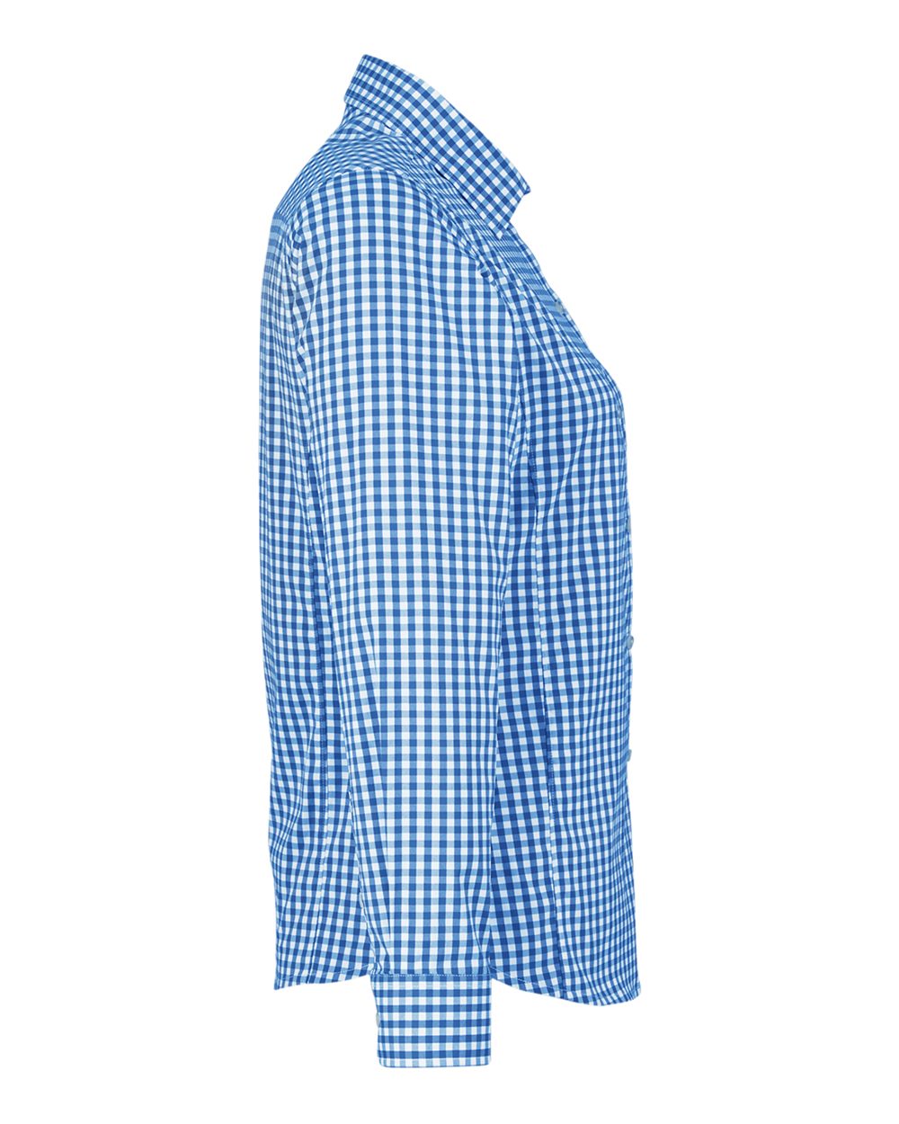 Devon & Jones Women's CrownLux Performance® Gingham Dress Shirt - DG536W French Blue- White