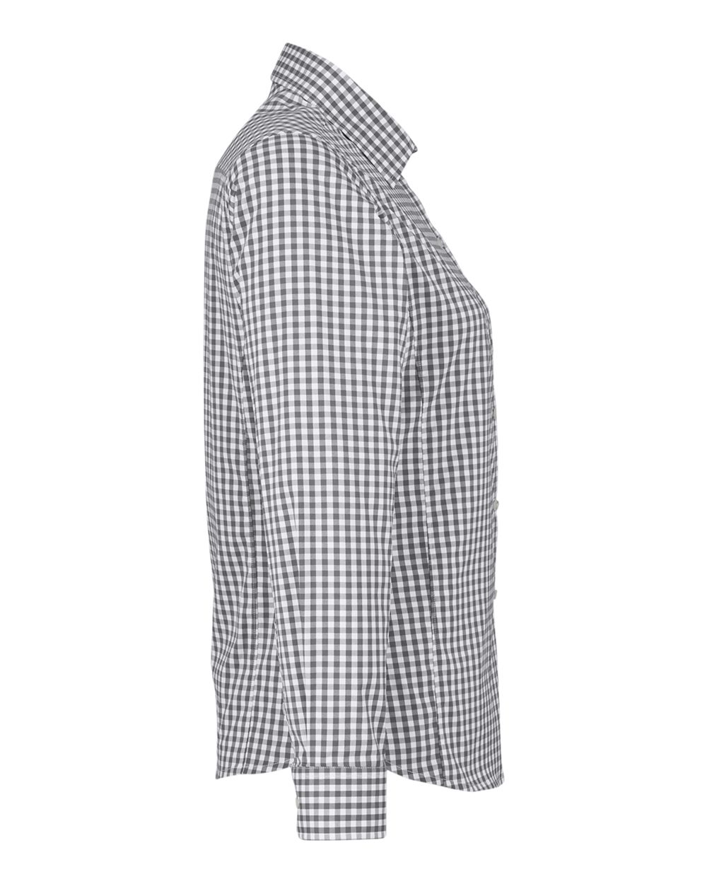 Devon & Jones Women's CrownLux Performance® Gingham Dress Shirt - DG536W Graphite- White
