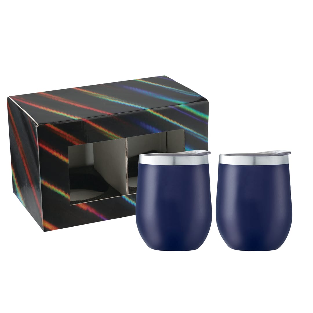 Corzo Cup 12oz 2 in 1 Gift Set - 1626-97 Blue