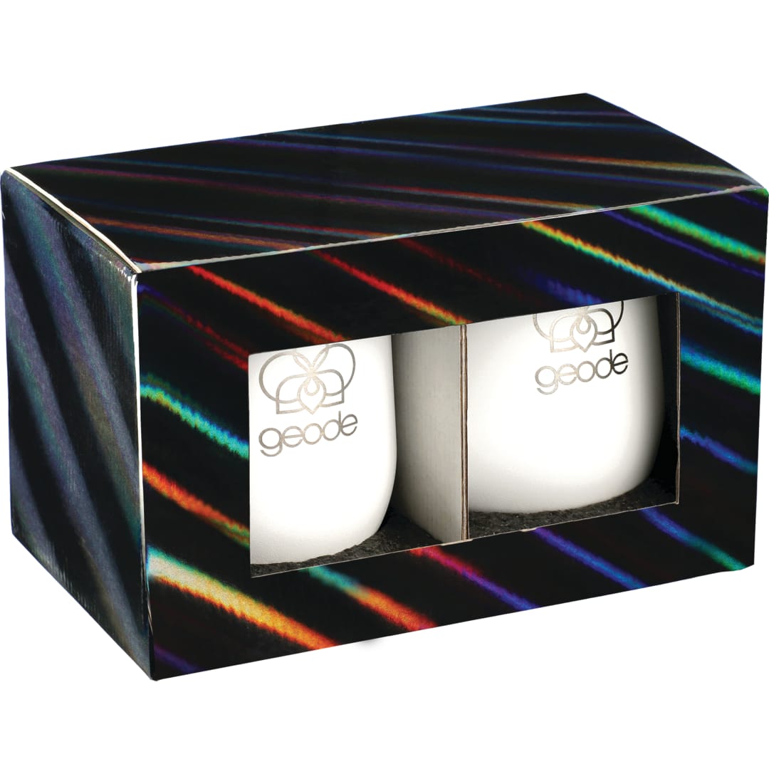 Corzo Cup 12oz 2 in 1 Gift Set - 1626-97 White