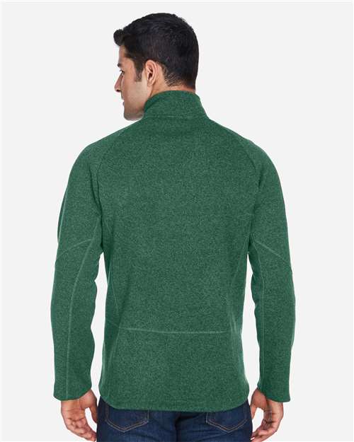 Devon & Jones Unisex Bristol Sweater Fleece Quarter-Zip Pullover - DG792 Forest Heather