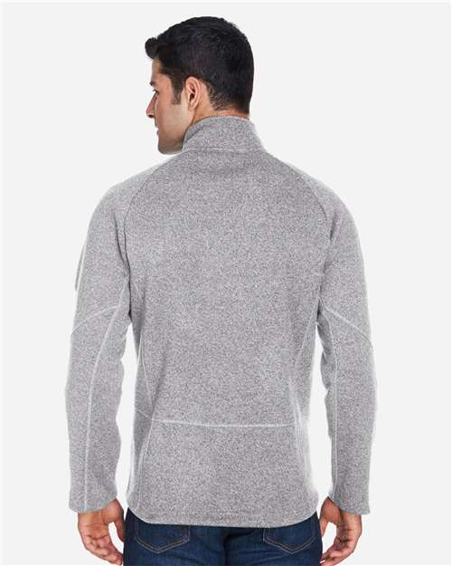Devon & Jones Unisex Bristol Sweater Fleece Quarter-Zip Pullover - DG792 Grey Heather