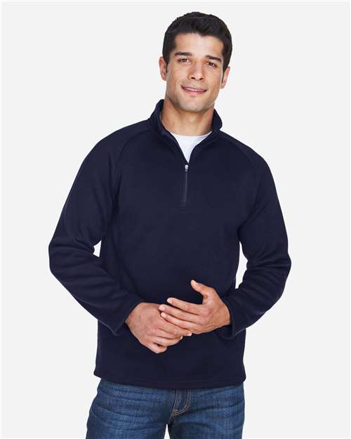 Devon & Jones Unisex Bristol Sweater Fleece Quarter-Zip Pullover - DG792 Navy