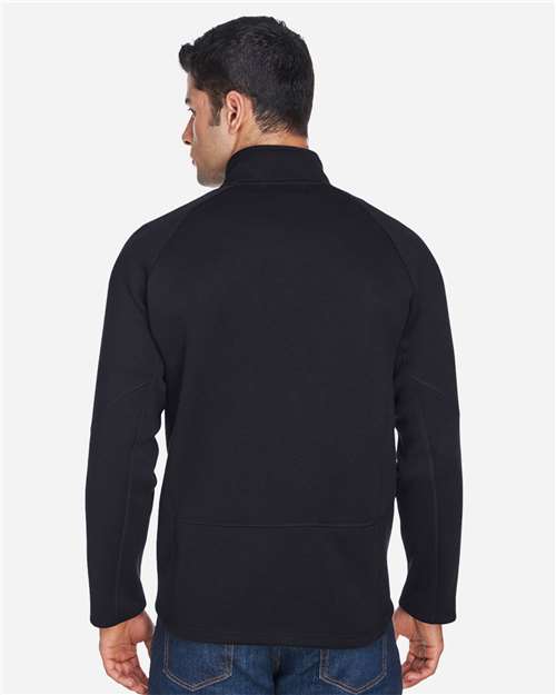 Devon & Jones Unisex Bristol Sweater Fleece Quarter-Zip Pullover - DG792 Black