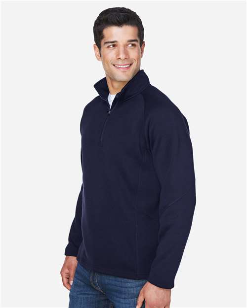Devon & Jones Unisex Bristol Sweater Fleece Quarter-Zip Pullover - DG792 Navy