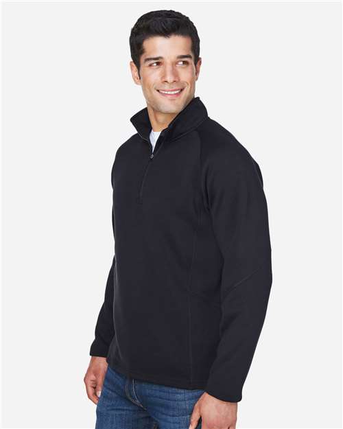 Devon & Jones Unisex Bristol Sweater Fleece Quarter-Zip Pullover - DG792 Black