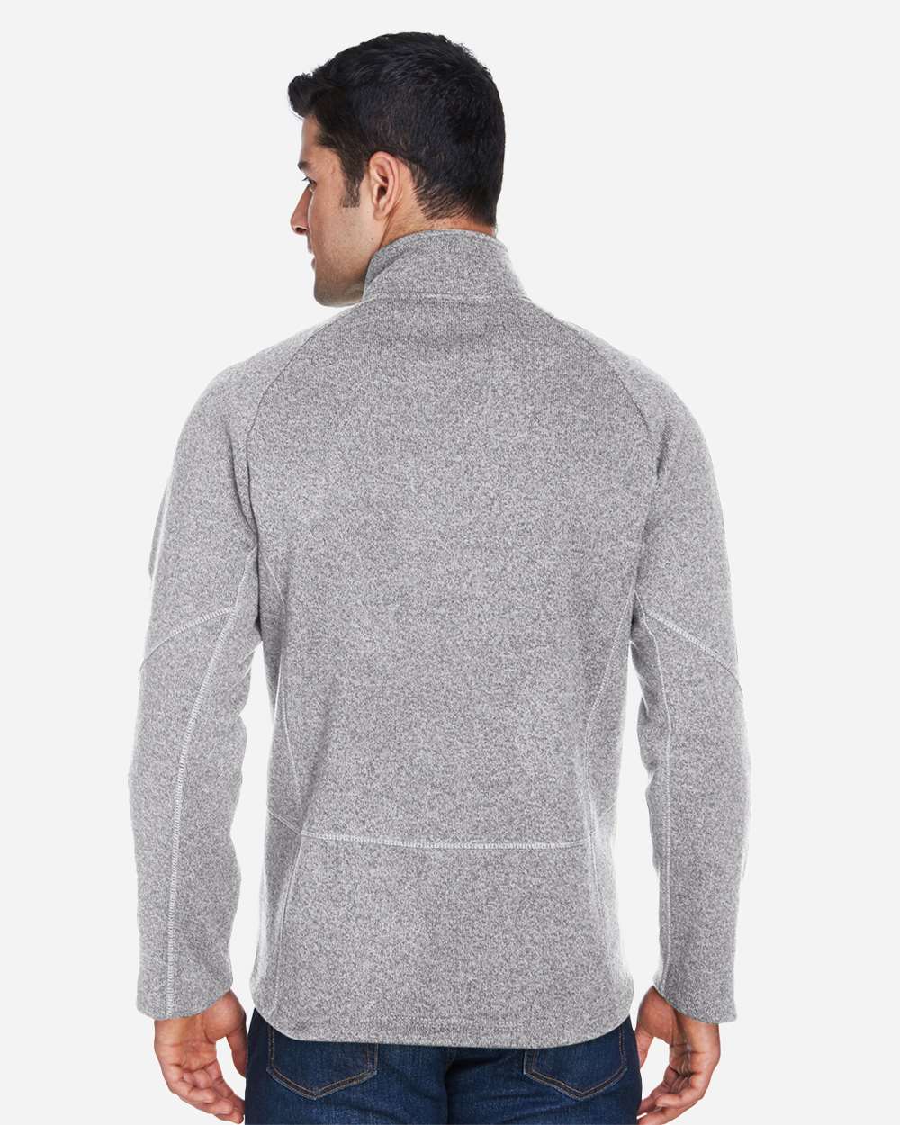 Devon & Jones Unisex Bristol Sweater Fleece Quarter-Zip Pullover - DG792 Grey Heather