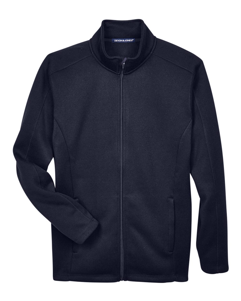 Devon & Jones Men's Bristol Full-Zip Sweater Fleece Jacket - DG793 Navy